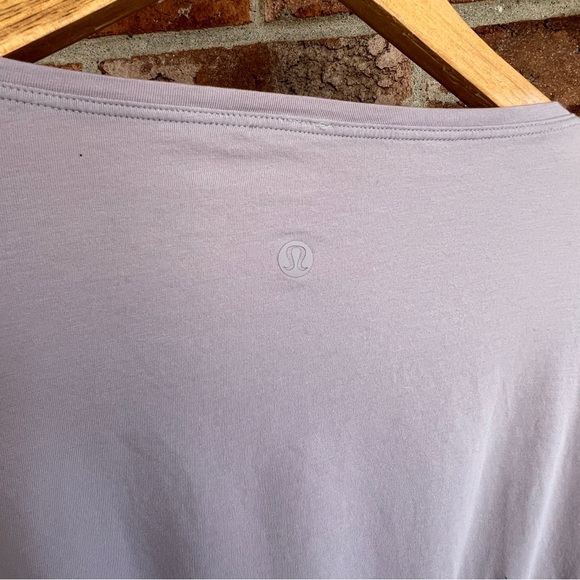 Lululemon ^* 2022 Back In Action  Cotton Long Sleeve Shirt Faint Lavender - Picture 8 of 11